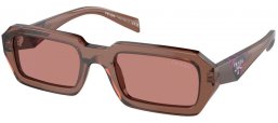 Sunglasses - Prada - SPR A12S - 17O60B  TRANSPARENT BROWN // LIGHT BROWN