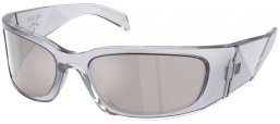 Gafas de Sol - Prada - SPR A19S - 12R2B0  TRANSPARENT GREY // LIGHT GREY MIRROR SILVER