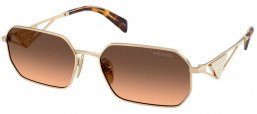 Lunettes de soleil - Prada - SPR A51S - ZVN50C  PALE GOLD // GREY GRADIENT BROWN