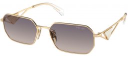 Gafas de Sol - Prada - SPR A51S - ZVN30C  LIGHT GOLD // BLUE GRADIENT MIRROR