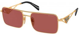 Gafas de Sol - Prada - SPR A52S - 5AK08S  GOLD // DARK VIOLET