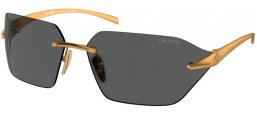 Gafas de Sol - Prada - SPR A55S - 15N5S0  SATIN YELLOW GOLD // DARK GREY