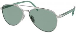 Gafas de Sol - Prada - SPR A58S - 1BC10G  SILVER // PETROL GREEN