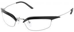 Gafas de Sol - Prada - SPR B50S - TZM08N  BLACK SILVER // TRANSPARENT WITH BLUE LIGHT FILTER