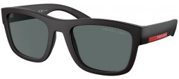 Gafas de Sol - Prada Linea Rossa - SPS 01ZS - DG002G  RUBBER BLACK // DARK GREY POLARIZED