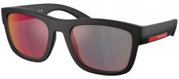 Gafas de Sol - Prada Linea Rossa - SPS 01ZS - DG008F  RUBBER BLACK // DARK GREY SILVER RED BLUE