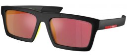 Sunglasses - Prada Linea Rossa - SPS 02ZSU - 1BO10A  MATTE BLACK // DARK GREY MIRROR RED