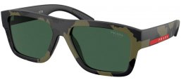 Gafas de Sol - Prada Linea Rossa - SPS 04ZS - 14X90I  GUMMY MICROFIBER GREEN // GREEN