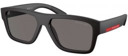 Gafas de Sol - Prada Linea Rossa - SPS 04ZS - DG002G  RUBBER BLACK // DARK GREY POLARIZED