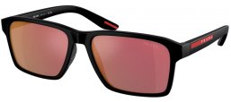 Gafas de Sol - Prada Linea Rossa - SPS 05YS - 1BO10A  MATTE BLACK // DARK GREY MIRROR RED TUNING