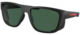 Gafas de Sol - Prada Linea Rossa - SPS 07WS - 1BO06U  MATTE BLACK // DARK GREEN