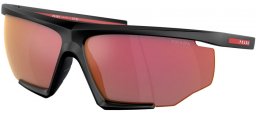 Gafas de Sol - Prada Linea Rossa - SPS 07YS - DG010A  BLACK RUBBER // ORANGE MIRROR