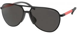 Gafas de Sol - Prada Linea Rossa - SPS 51XS - 1BO06L MATTE BLACK // DARK GREY