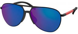 Gafas de Sol - Prada Linea Rossa - SPS 51XS - 1BO08U  MATTE BLACK // LIGHT GREEN MIRROR BLUE