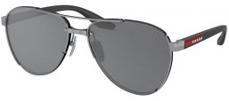 Gafas de Sol - Prada Linea Rossa - SPS 51YS - 5AV07U  MATTE BLACK // GREY MIRROR BLACK