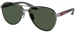 Gafas de Sol - Prada Linea Rossa - SPS 51YS - 5AV50F  GUNMETAL // LIGHT GREEN TUNING