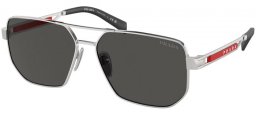 Gafas de Sol - Prada Linea Rossa - SPS 51ZS - 1BC06F  SILVER // DARK GREY