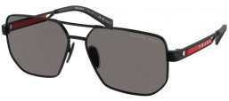 Gafas de Sol - Prada Linea Rossa - SPS 51ZS - 1BO02G  MATTE BLACK // DARK GREY POLARIZED