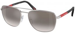 Gafas de Sol - Prada Linea Rossa - SPS 54ZS - 1BC02M  SILVER // GREY GRADIENT MIRROR SILVER