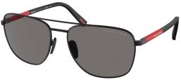 Gafas de Sol - Prada Linea Rossa - SPS 54ZS - 1BO02G  MATTE BLACK // DARK GREY POLARIZED