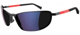 Gafas de Sol - Prada Linea Rossa - SPS 55ZS - DG010J  BLACK RUBBER // DARK BLUE MIRROR VIOLET