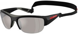 Gafas de Sol - Prada Linea Rossa - SPS A01S - 1BO05A  BLACK OPAQUE // LIGHT GREY MIRROR SILVER