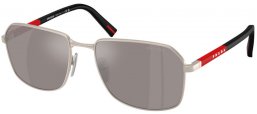 Gafas de Sol - Prada Linea Rossa - SPS A51S - 18X80I  MATTE CHAMPAGNE // MIRROR SILVER