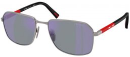 Gafas de Sol - Prada Linea Rossa - SPS A51S - 5AV10J  GUNMETAL // DARK BLUE MIRROR VIOLET