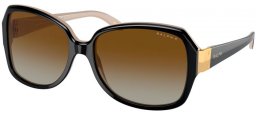 Gafas de Sol - RALPH Ralph Lauren - RA5138 - 6123T3  SHINY BLACK  ON BEIGE // BROWN GRADIENT POLARIZED