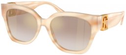 Gafas de Sol - Ralph Lauren - RL8221 THE OVERSZED RICKY - 61766E  CREAM OYSTER // BROWN GRADIENT MIRROR GOLD