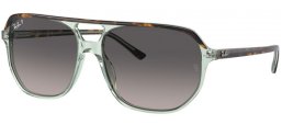 Gafas de Sol - Ray-Ban® - Ray-Ban® RB2205 BILL ONE - 1376M3  HAVANA ON TRANSPARENT GREEN // GREY GRADIENT POLARIZED