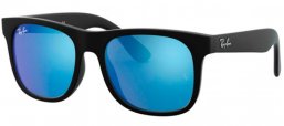 Lunettes Junior - Ray-Ban® Junior Collection - RJ9069S - 702855 RUBBER BLACK // BLUE MIRROR BLUE