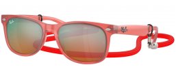 Gafas Junior - Ray-Ban® Junior Collection - RJ9052S - 7145A8  OPAL RED // BROWN ORANGE MIRROR