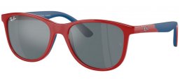 Gafas Junior - Ray-Ban® Junior Collection - RJ9077S - 71606G  RED ON BLUE // BLACK MIRROR GREY