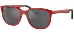 Gafas Junior - Ray-Ban® Junior Collection - RJ9078S - 71506G  RED ON BLACK // GREY MIRROR