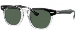 Gafas Junior - Ray-Ban® Junior Collection - RJ9098S - 715871  BLACK ON TRANSPARENT // DARK GREEN