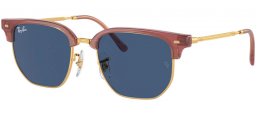 Gafas Junior - Ray-Ban® Junior Collection - RJ9116S JUNIOR NEW CLUBMASTER - 715680  OPAL PINK ON GOLD // DARK BLUE