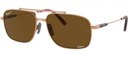 Gafas de Sol - Ray-Ban® - Ray-Ban® RB8096 MICHAEL TITANIUM - 9266AN  SHINY LIGHT BROWN // BROWN POLARIZED