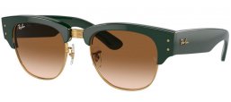 Gafas de Sol - Ray-Ban® - Ray-Ban® RB0316S MEGA CLUBMASTER - 136851  GREEN ON GOLD // BROWN GRADIENT