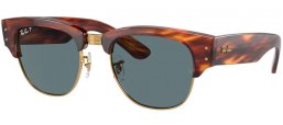 Gafas de Sol - Ray-Ban® - Ray-Ban® RB0316S MEGA CLUBMASTER - 954/3R STRIPED HAVANA // DARK BLUE