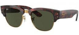 Gafas de Sol - Ray-Ban® - Ray-Ban® RB0316S MEGA CLUBMASTER - 990/31 TURTLE ON GOLDEN // DARK GREEN