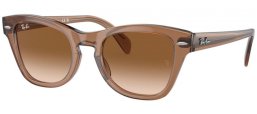 Gafas de Sol - Ray-Ban® - Ray-Ban® RB0707S - 664051 TRANSPARENT LIGHT BROWN // BROWN GRADIENT