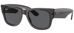 Sunglasses - Ray-Ban® - Ray-Ban® RB0840S MEGA WAYFARER - 1406B1  TRANSPARENT BLACK // DARK GREY