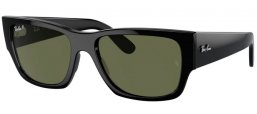 Gafas de Sol - Ray-Ban® - Ray-Ban® RB0947S CARLOS - 901/58 BLACK // GREEN POLARIZED