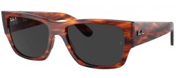 Gafas de Sol - Ray-Ban® - Ray-Ban® RB0947S CARLOS - 954/48 STRIPED HAVANA // BLACK POLARIZED