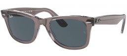 Lunettes de soleil - Ray-Ban® - Ray-Ban® RB2140 ORIGINAL WAYFARER - 1355R5  TRANSPARENT GREY // BLUE