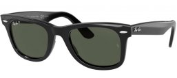 Lunettes de soleil - Ray-Ban® - Ray-Ban® RB2140 ORIGINAL WAYFARER - 901/58 BLACK CRYSTAL // GREEN POLARIZED