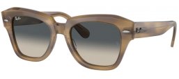 Gafas de Sol - Ray-Ban® - Ray-Ban® RB2186 STATE STREET - 140571  STRIPED GREEN // GREY GRADIENT ANTIREFLECTION