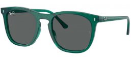 Gafas de Sol - Ray-Ban® - Ray-Ban® RB2210 - 6615B1  TRANSPARENT GREEN // DARK GREY