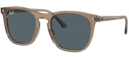 Gafas de Sol - Ray-Ban® - Ray-Ban® RB2210 - 6765R5  TRANSPARENT BROWN // BLUE ANTIREFLECTION